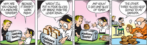Medicare Toaster by John Hambrock