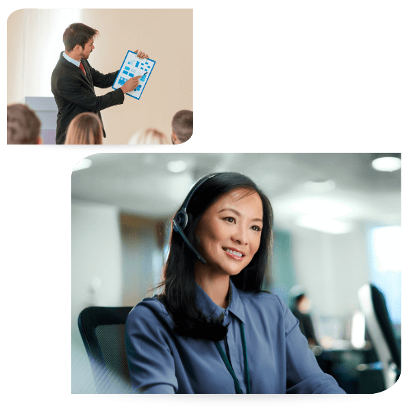 Images of business people at work