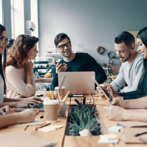 marketing team at conference table